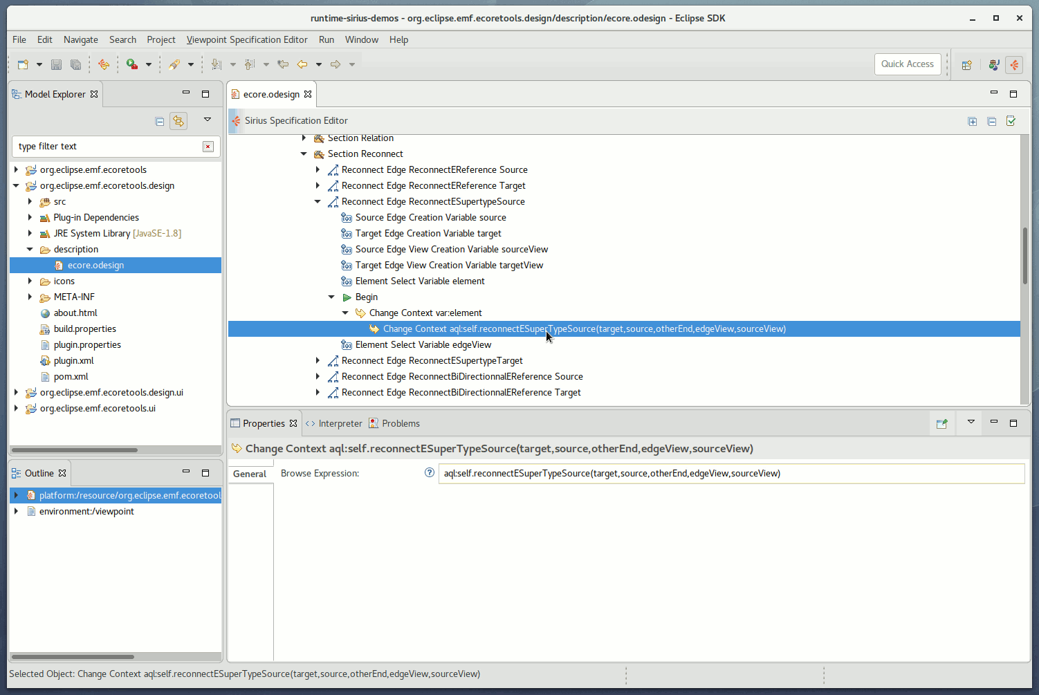 Quick navigation to service method implementation in the VSM editor