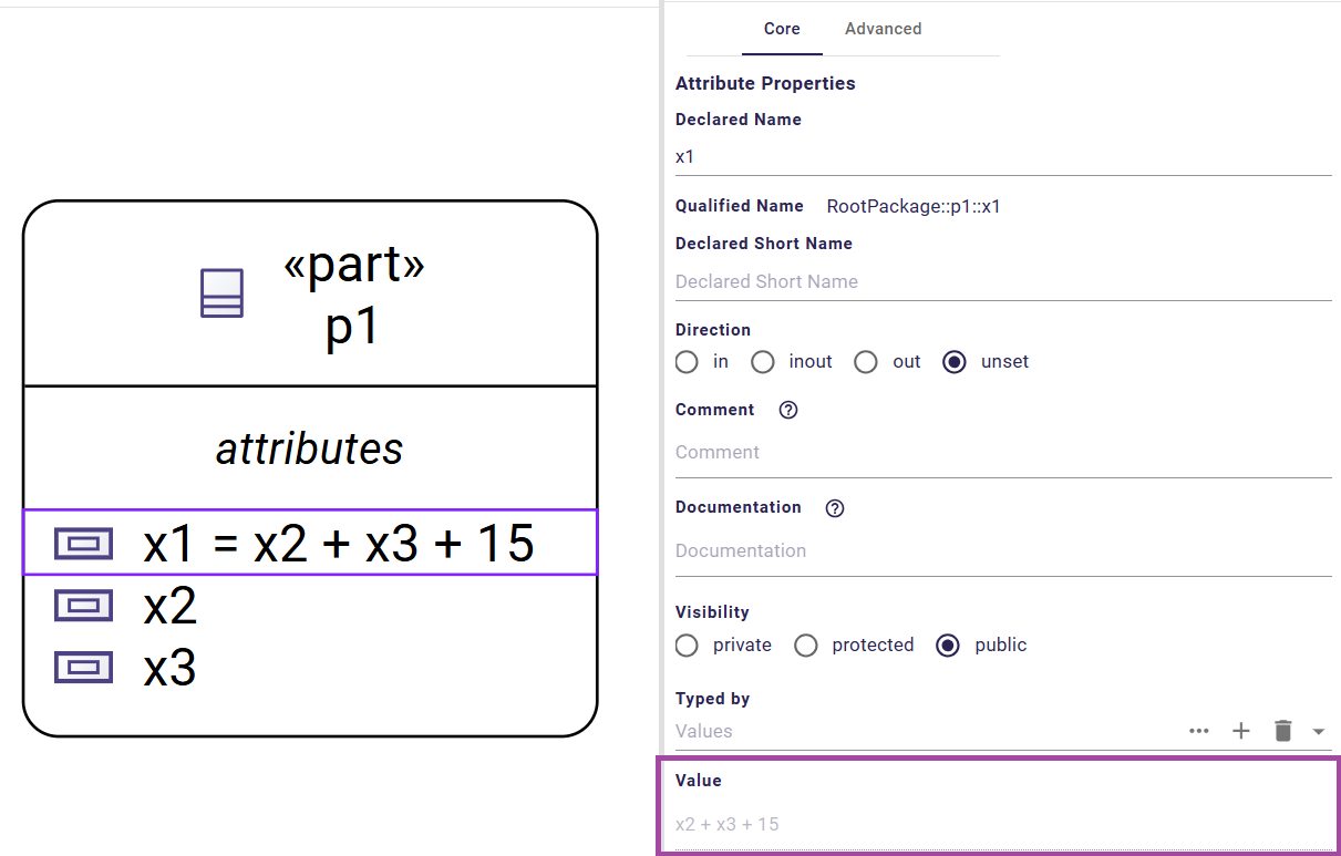 SysML v2 expression in SysON