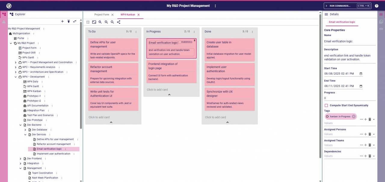 Kanban view