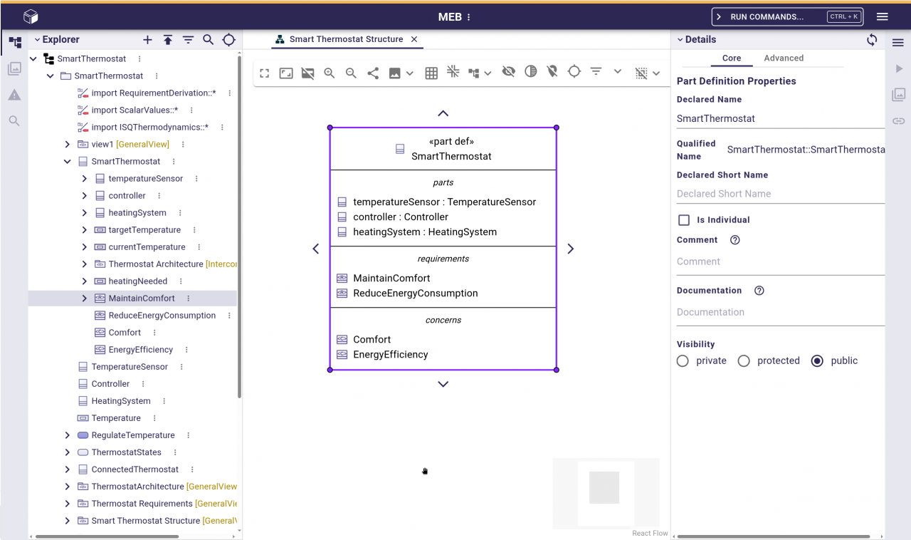 SysML v2 requirements and concerns compartments
